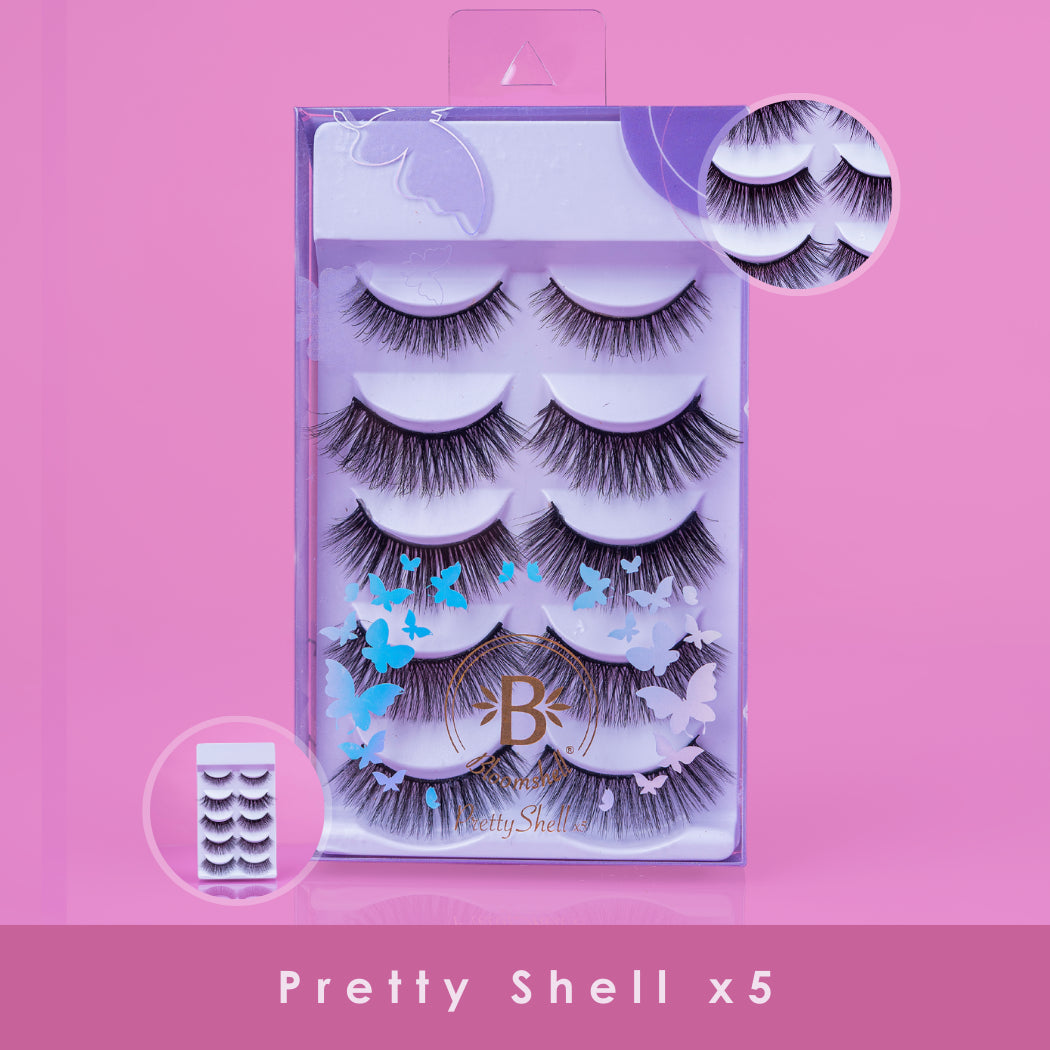 PESTAÑAS PRETTY X5 BLOOMSHELL