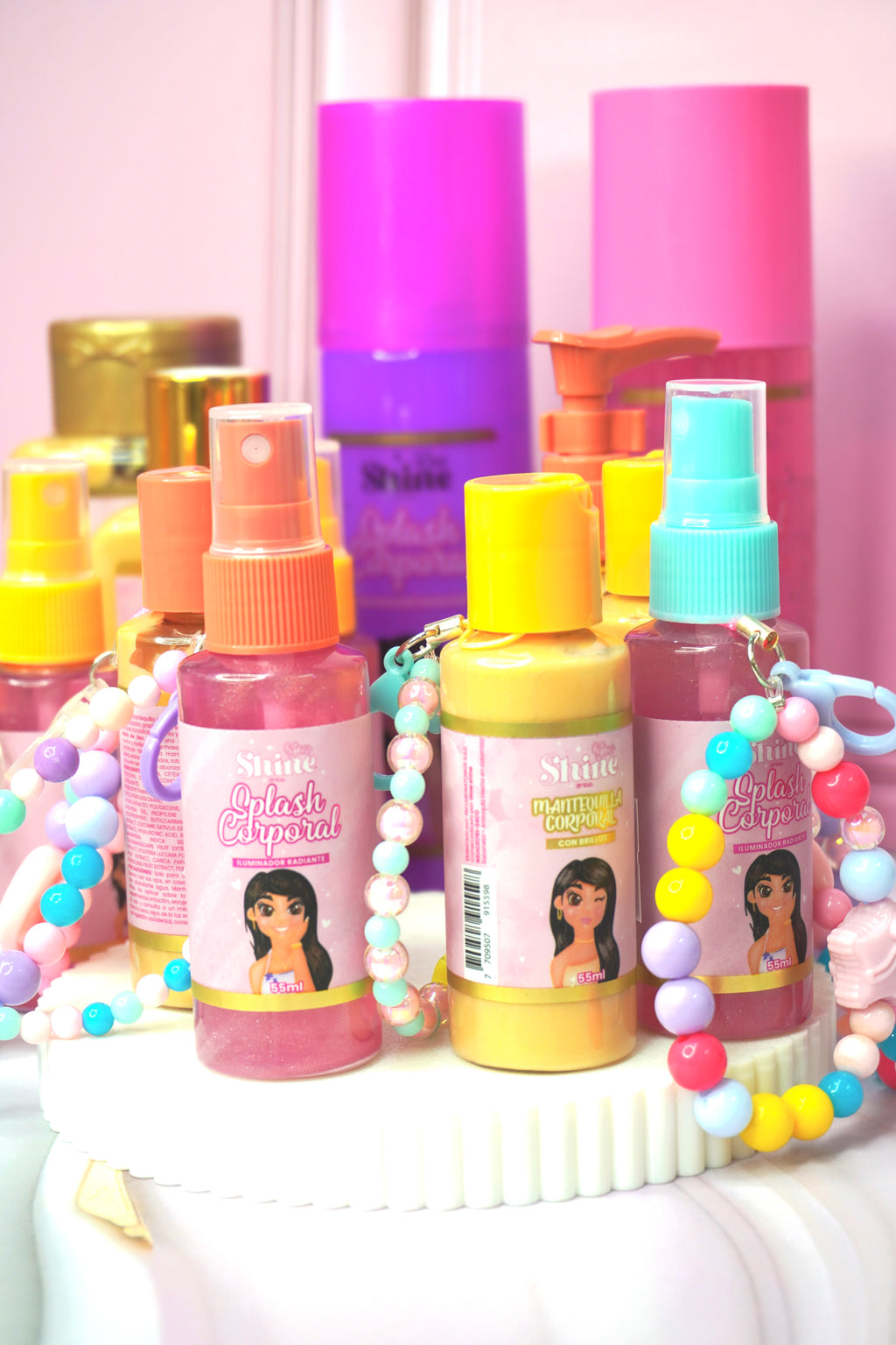 LLAVEROS MANTEQUILLA Y SPLASH CORPORAL GLOW SHINE