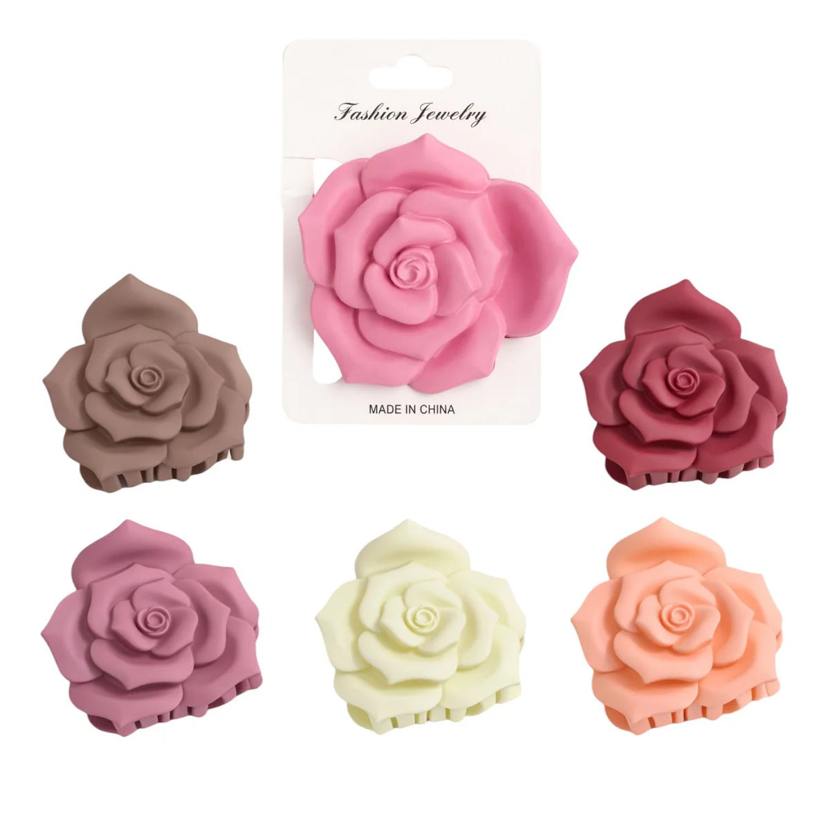 HAIR CLIPS ROSA GRANDE REF 8