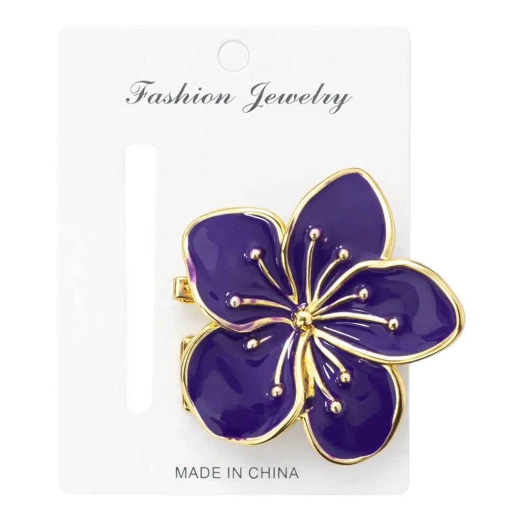HAIR CLIPS FLOR MEDIANA METALICA REF 10