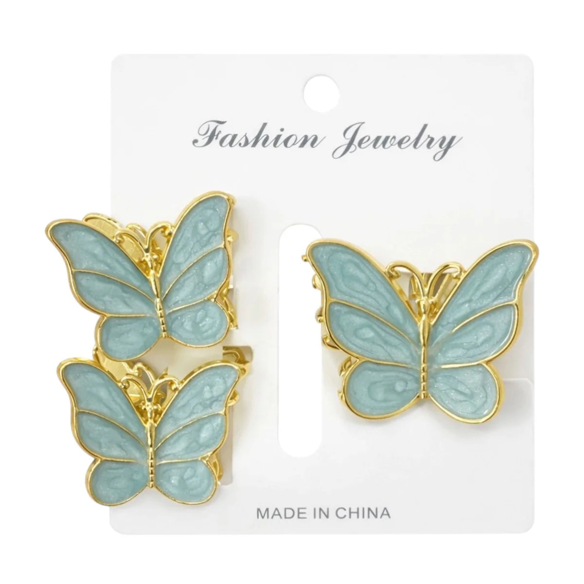 HAIR CLIPS MARIPOSA MEDIANA + 2 MINIS REF 27