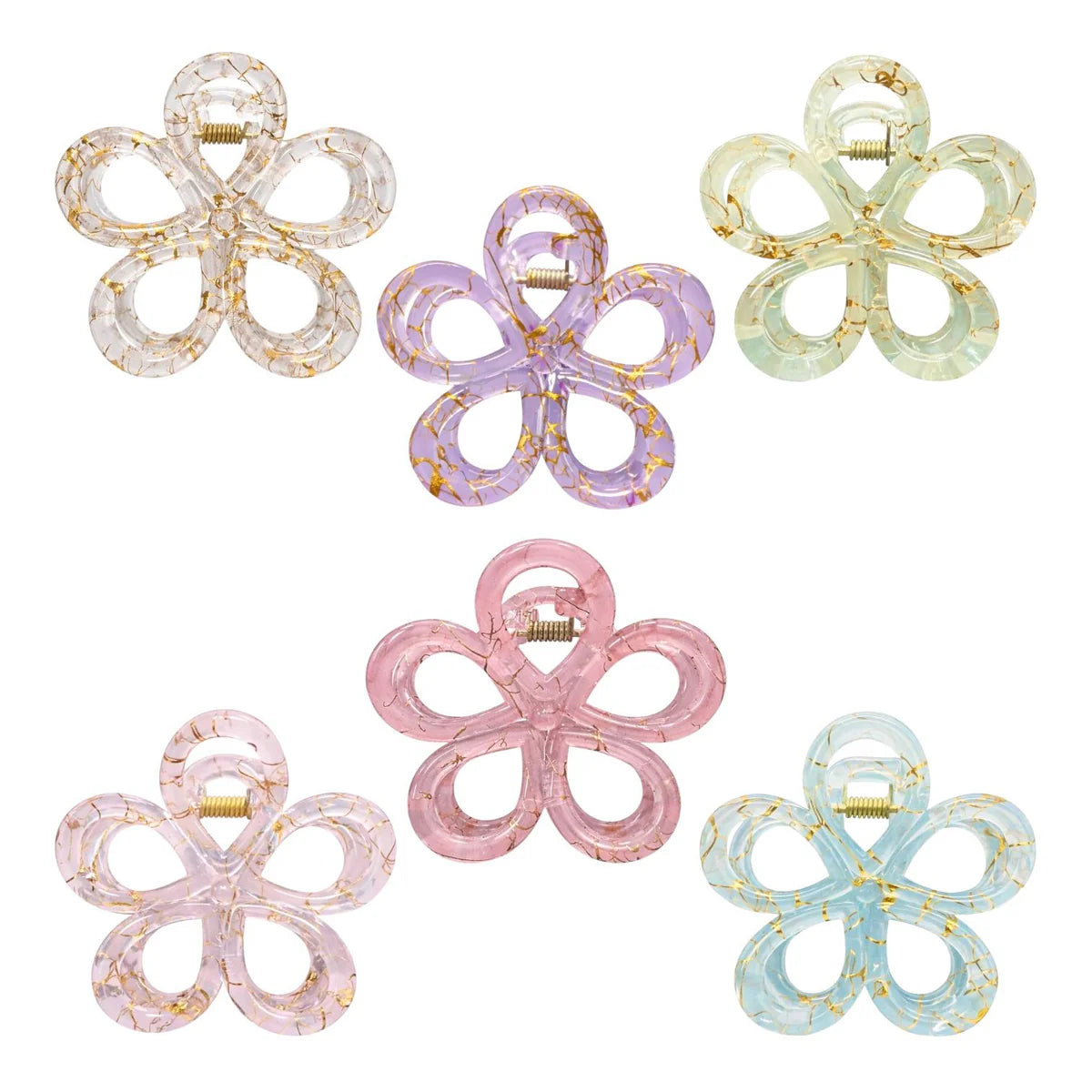 HAIR CLIPS FLOR MEDIANA MARMOLEADA
