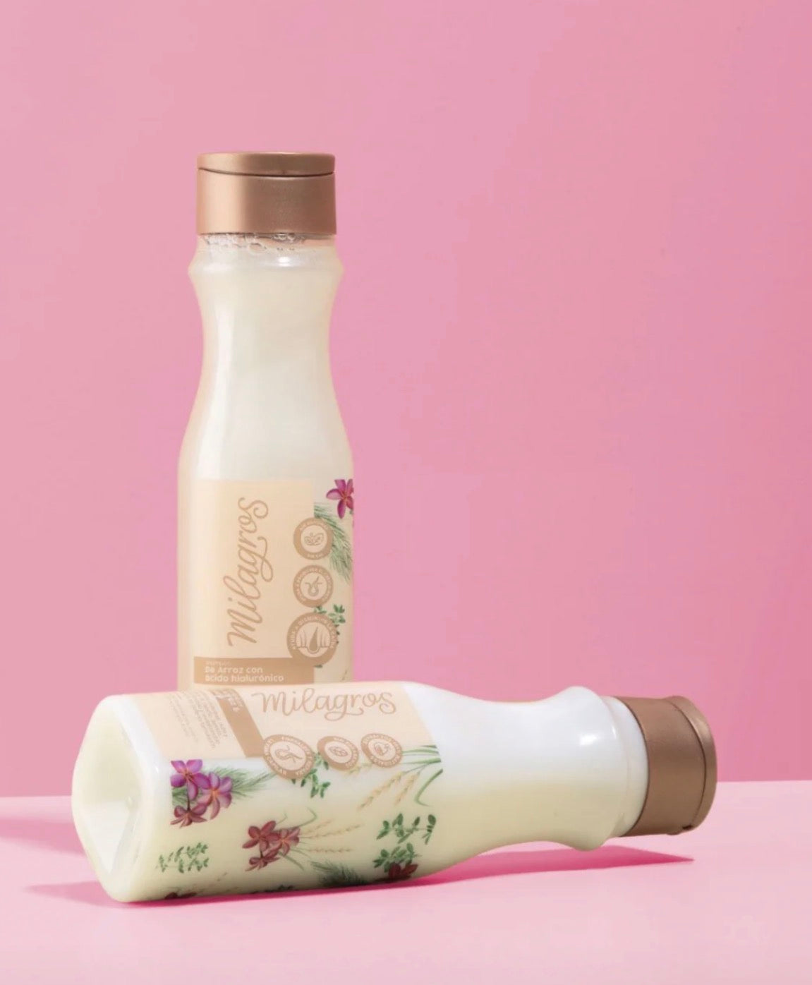 LShampoo de arroz con ácido hialuronico MILAGROS