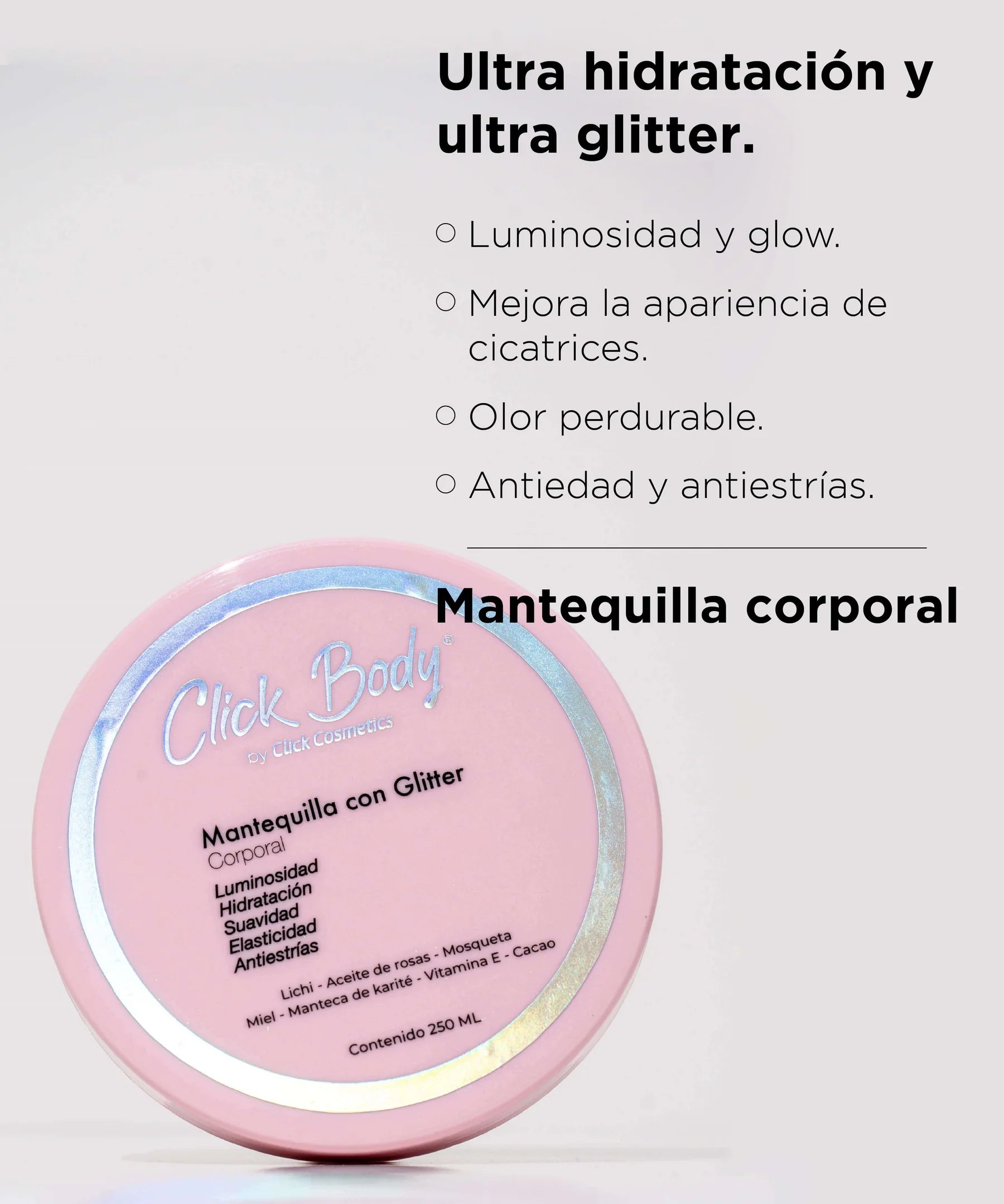 MANTEQUILLA CORPORAL GLITER CLICK HAIR