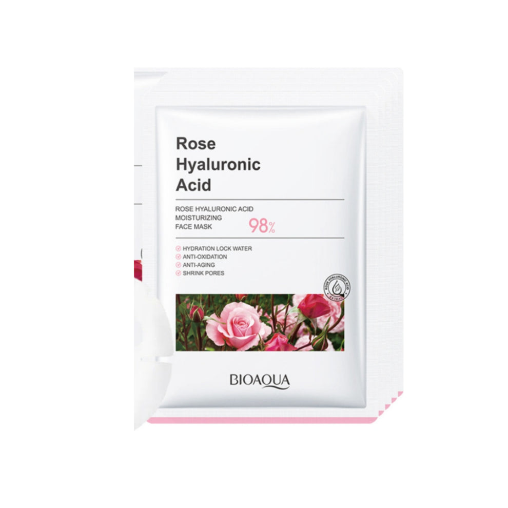 Mascarilla de rosas con AH Bioaqua